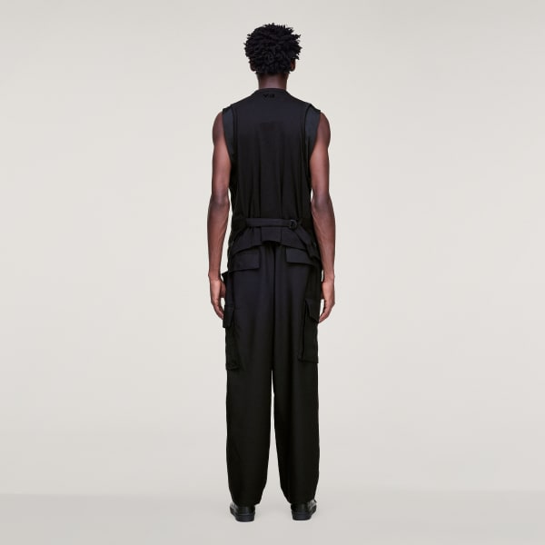 Preto Calças de Perna Reta Sport Uniform UT Y-3