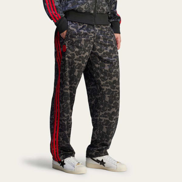 アディダス BAPE ファイヤーバード トラックパンツ - ブラック