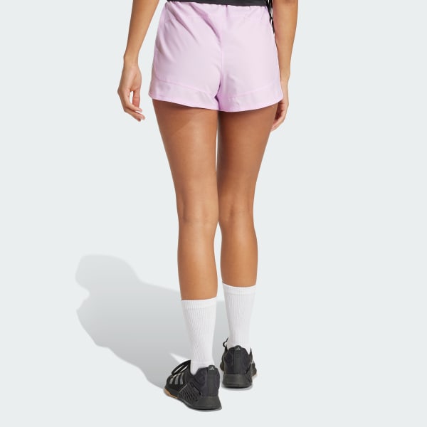 Violeta Shorts Pacer Training 3 Franjas Tejidos Corte Alto