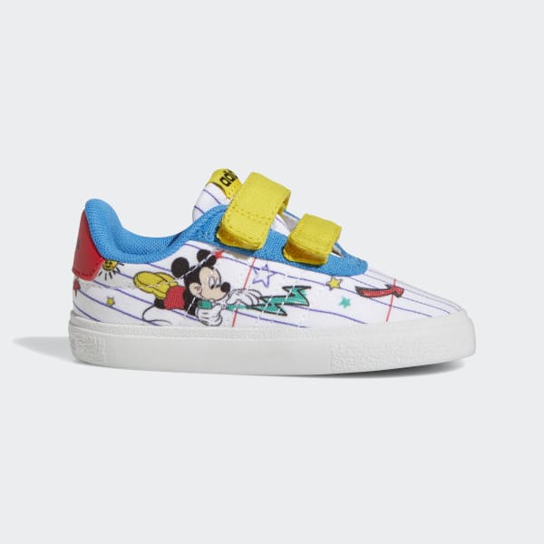 White adidas x Disney Mickey Mouse Vulc Raid3r Shoes LWS72