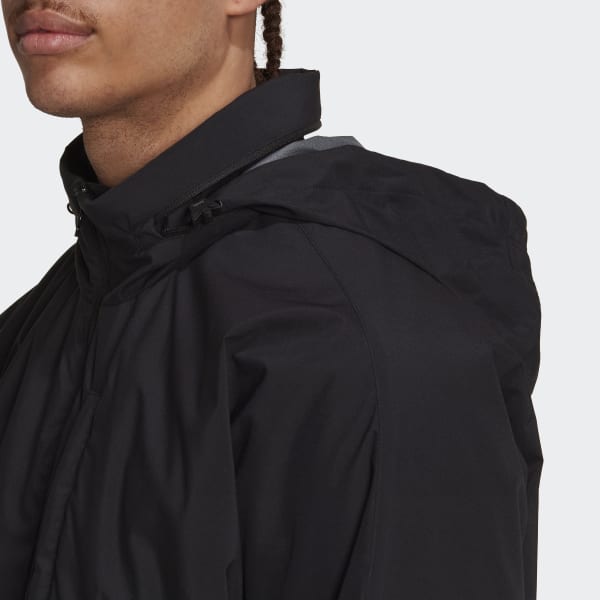 zwart Padded Stripes Puffer Jack MMV36