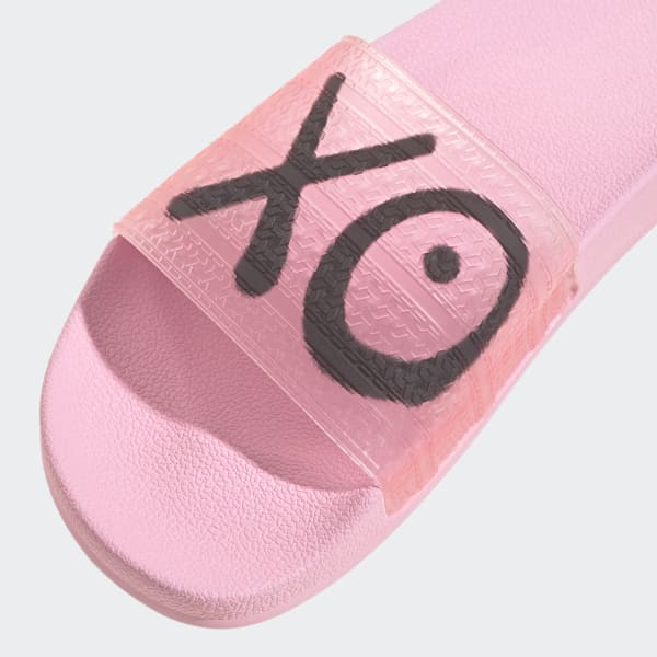 Rose gold shop adidas slides