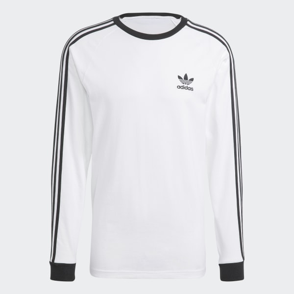 Λευκό Adicolor Classics 3-Stripes Long Sleeve Tee