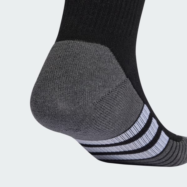 สีดำ ถุงเท้ารองรับแรงกระแทกความยาวครึ่งแข้ง Performance CLIMACOOL LM (3 คู่)