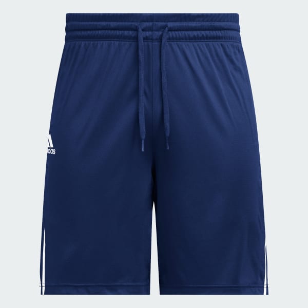 Blue 3-Stripes Knit Short