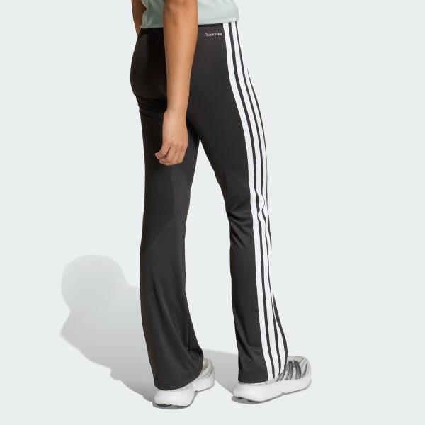 zwart Train Essentials 3-Stripes Flared Leggings