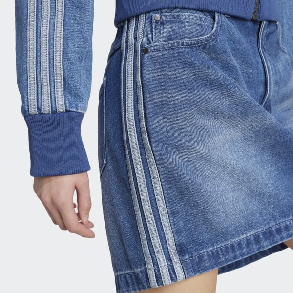 adidas デニムスカート ミニスカート24 adidas KSENIASCHNAIDER Frayed Denim Skirt LGHDEN 24SS-I