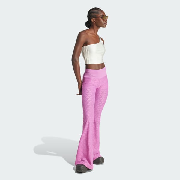Violeta Pants Fashion Monogram Encaje Acampanados