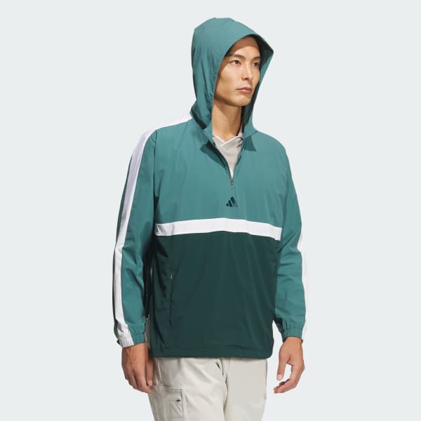 Green 쿼터집 후드 긴팔 풀오버