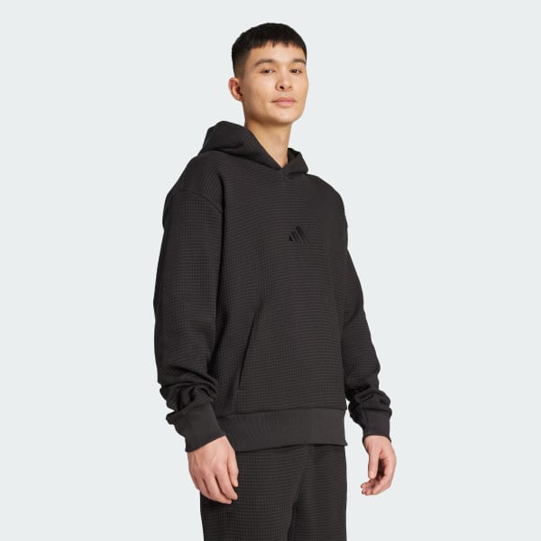Black ALL SZN Waffle Knit Hoodie