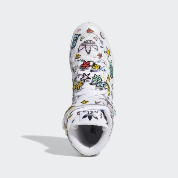 bílá Boty Jeremy Scott Forum 84 Hi Mono