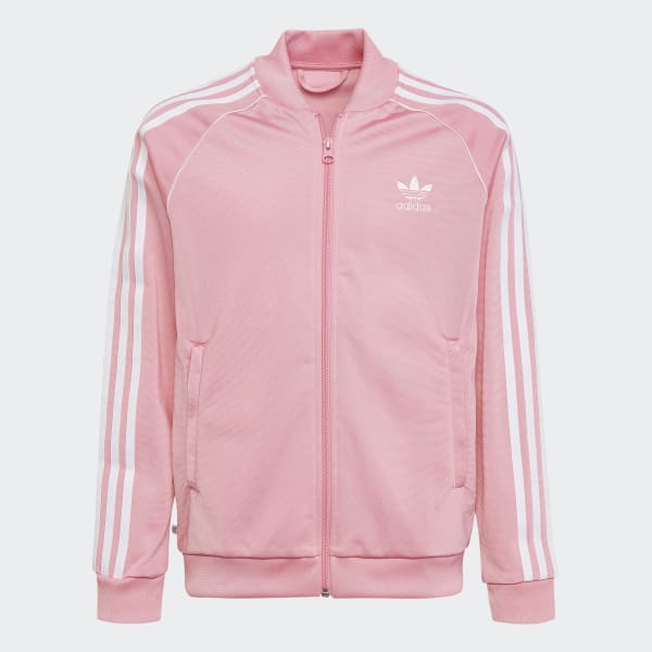 สีชมพู เสื้อแทรคแจ็คเก็ต Adicolor SST