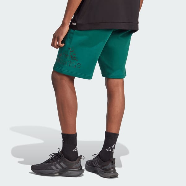 Verde Shorts Essentials Estampados Tela French Terry
