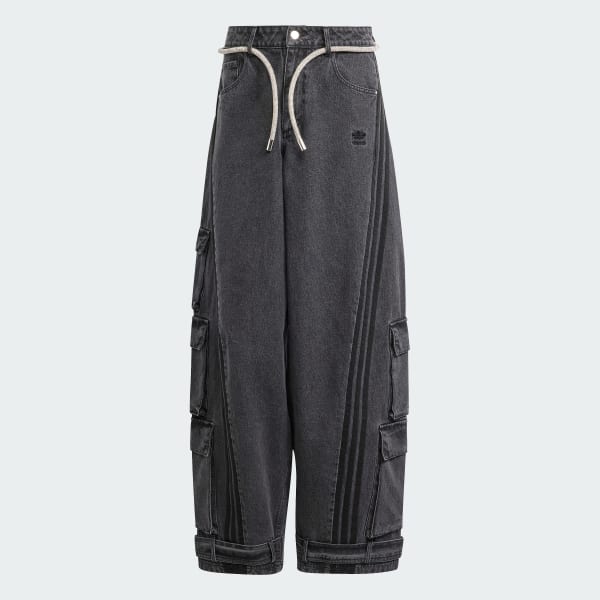 Preto Calça Cargo Brim Adilenium