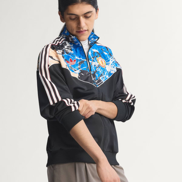 adidas Manchester United Stone Roses Track Top - Black | Free