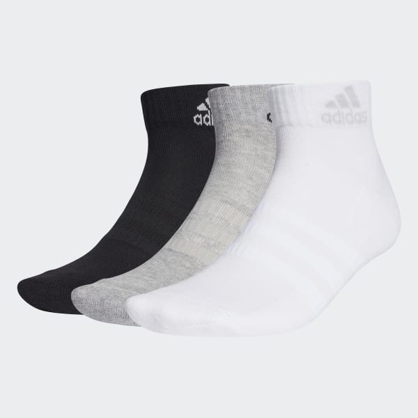 Grey CUSHIONED ANKLE SOCKS - 3 PAIRS