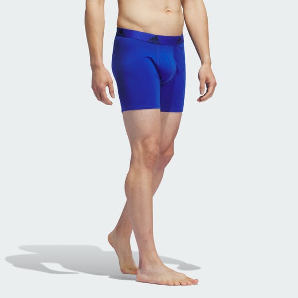 adidas Stretch Cotton 3-Pack Boxer Briefs - Blue | Free