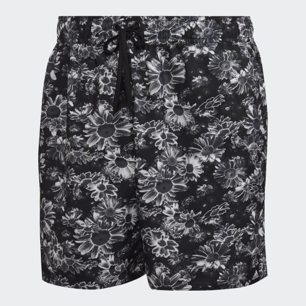 adidas Short Length Graphic Swim Shorts (Gender Neutral) Black