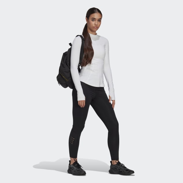 Bialy adidas by Stella McCartney TruePurpose Training Long Sleeve Tee DM077