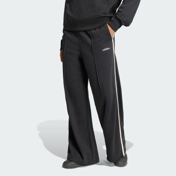 Black Seasonal Essentials Colourpop Pants with Embroidered Graphic