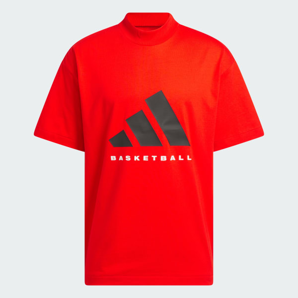 สีแดง เสื้อยืด adidas Basketball