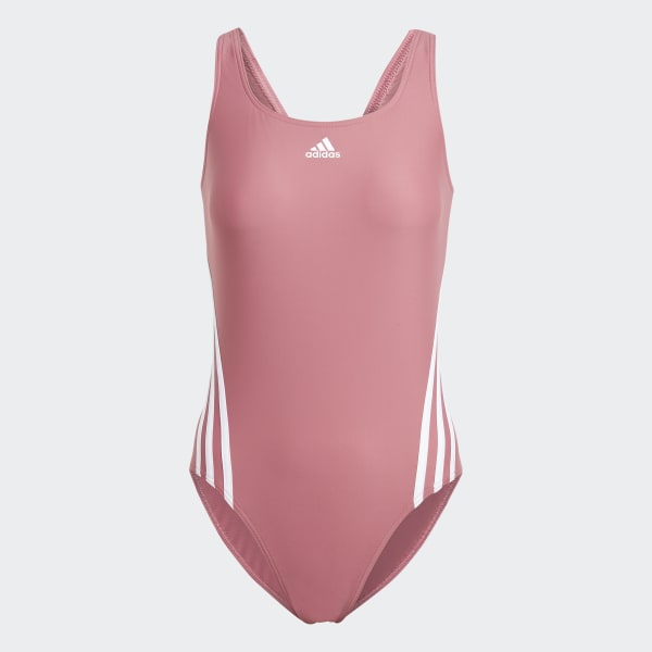 Rosa adidas 3-Stripes Swimsuit