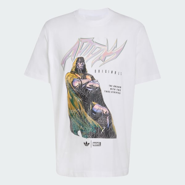 Bialy Luźna koszulka męska adidas Marvel Doom 
