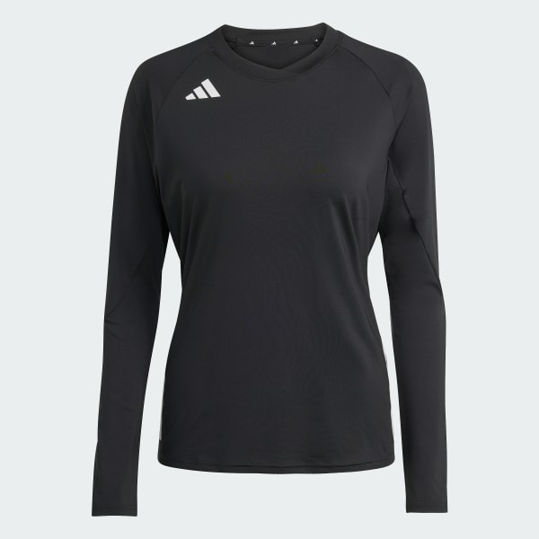 adidas HILO Long Sleeve Volleyball Jersey - Black | Free Shipping
