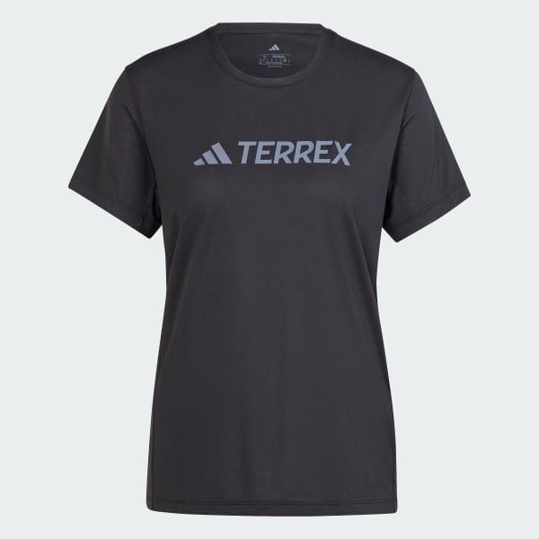 Black TERREX 멀티 클라이마쿨 로고 테크 티