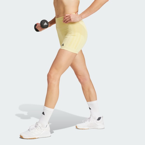 zlutá Legíny Optime 3-Stripes 1/4 Short
