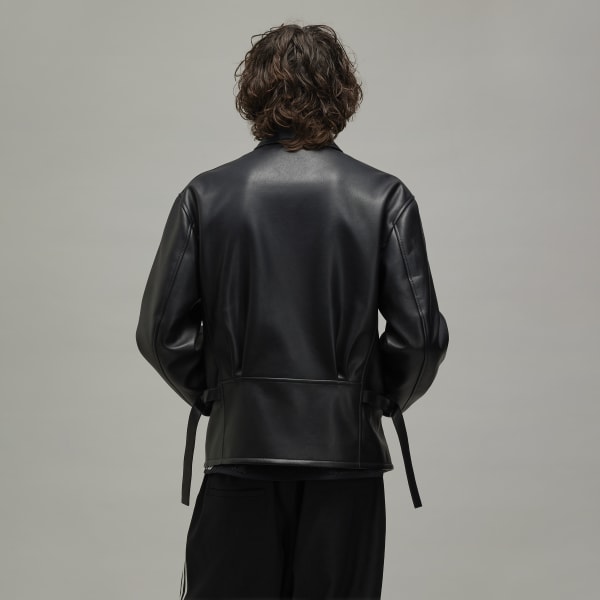 Y-3 レザーブルゾン Y-3 Pleather アニマルフリーレザージャケット | ブラック