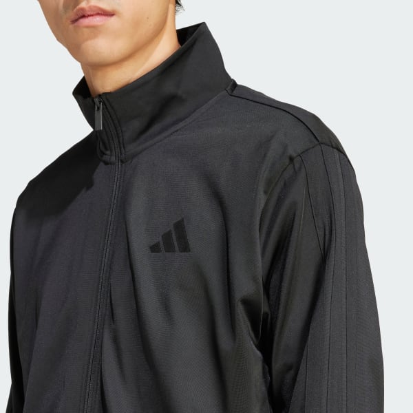 adidas 3-Stripes Tricot Regular Track Jacket - Black | Free