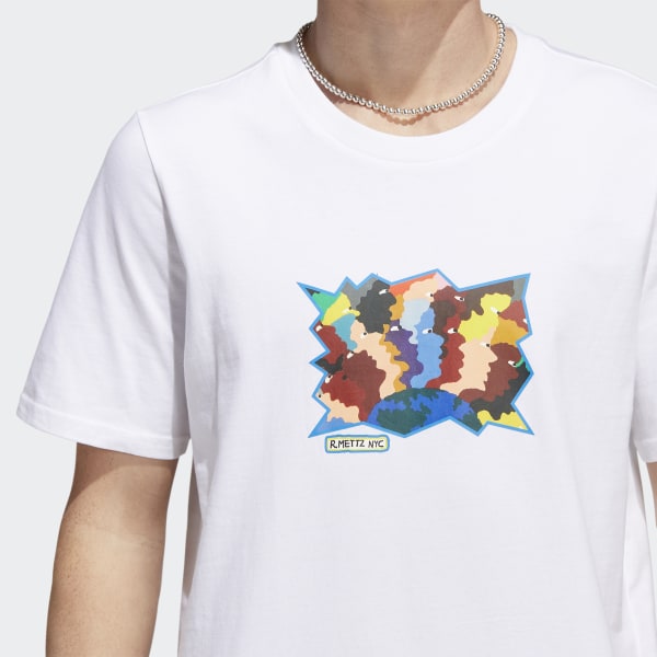 Blanco Playera Mettz World Peeps Manga Corta VA375
