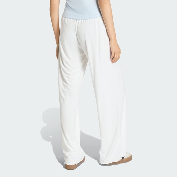 blanc PANTALON ESSENTIALS SCALLOPED EDGE
