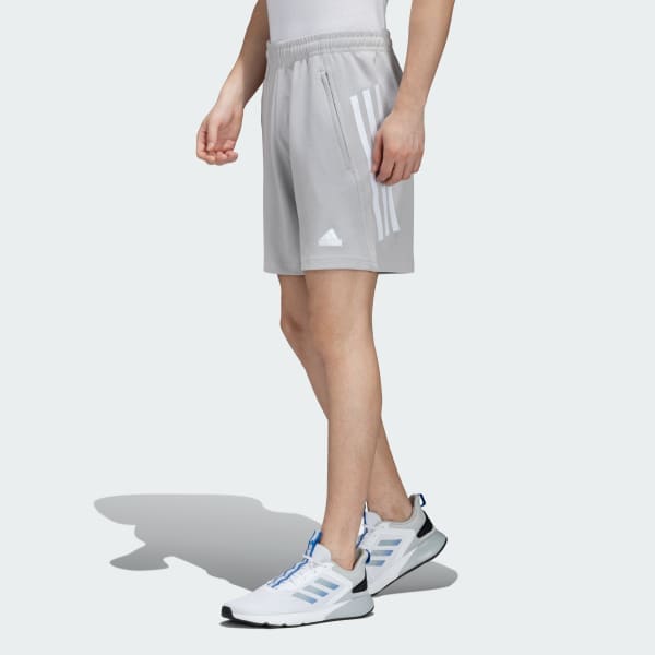 Grey FUTURE ICONS 3 STRIPES SHORTS