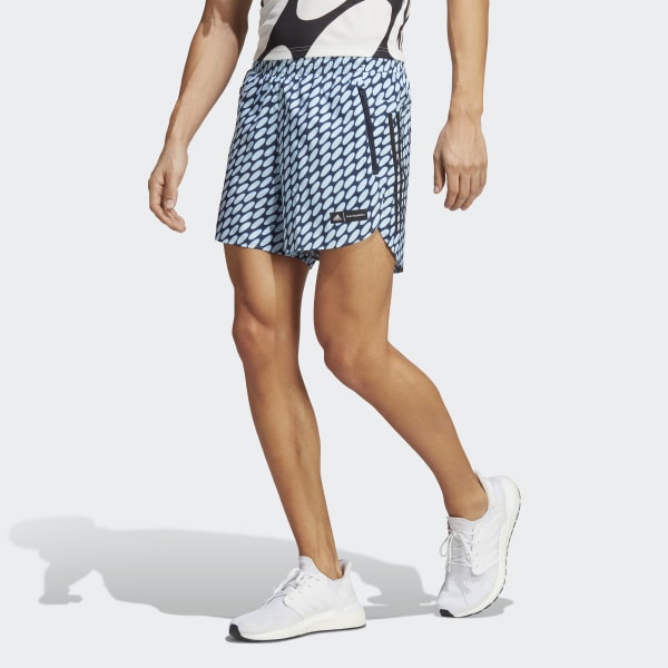 Blau adidas x Marimekko Run Icons 3-Streifen Shorts