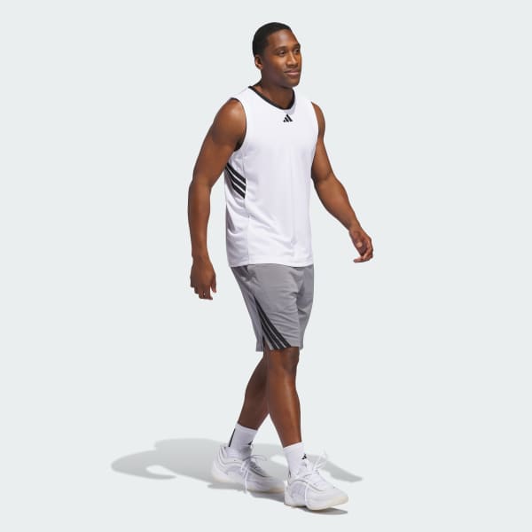 grijs Legends 3-Stripes Basketbalshort
