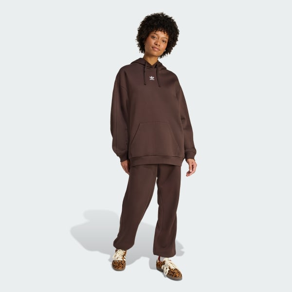 Brązowy Bluza z kapturem Essentials Oversized Fleece