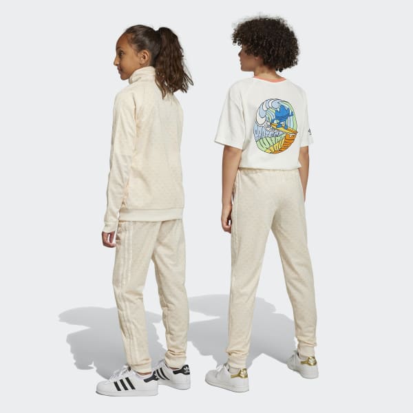 Bege Calça Monogram Print