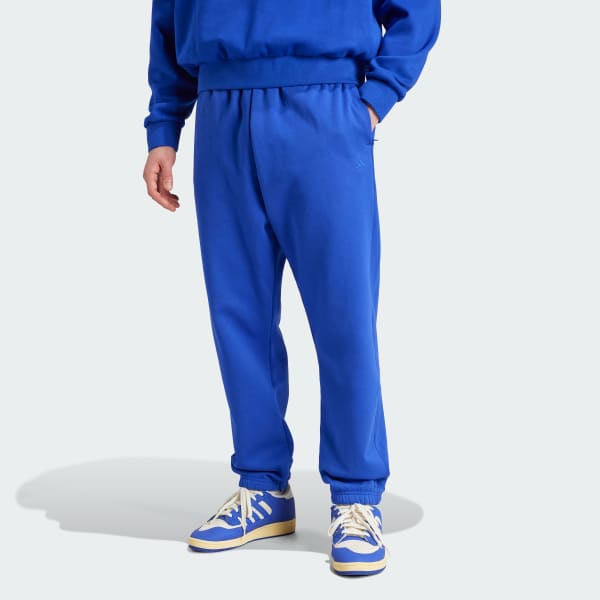 adidas Basketball Fleece Joggers - Blue | Free Shipping with