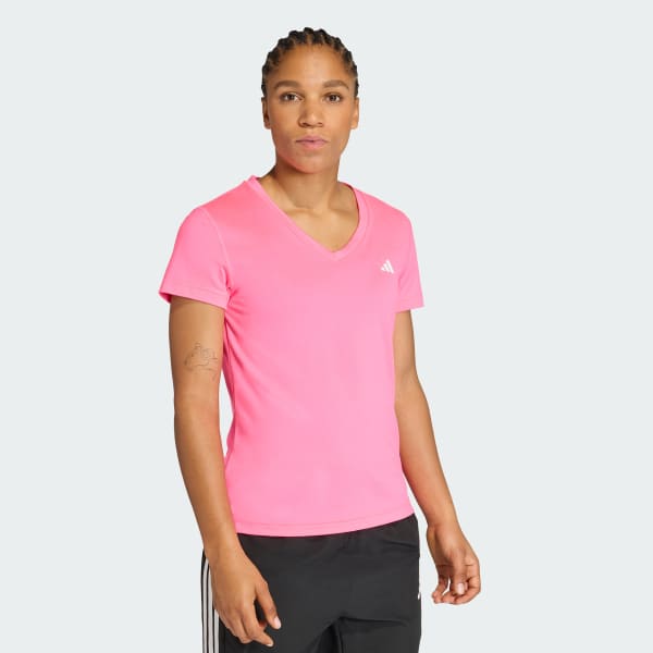Pink Workout Essentials V-Neck T-Shirt
