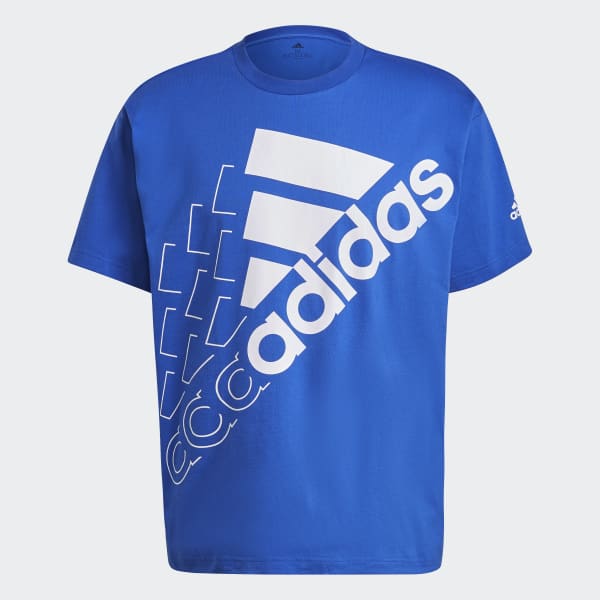 Azul Camiseta Essentials Logo (Gênero Neutro) IZA16
