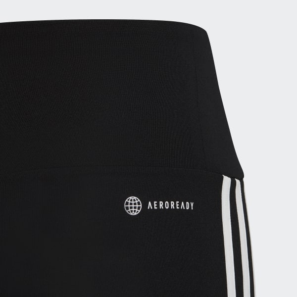 Negro Licras Essentials AEROREADY 3 Tiras Pretina Alta