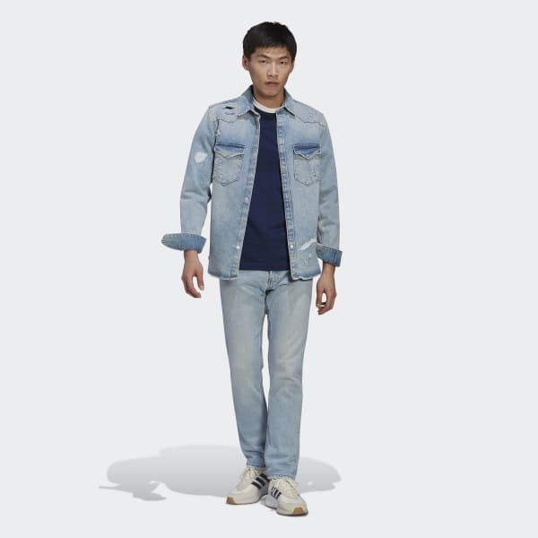Mau-xanh-da-troi Áo Thun 3 Sọc Classics Adicolor