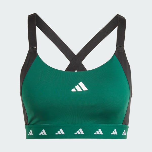 Verde Top Deportivo de Entrenamiento Powerimpact Techfit Soporte Medio