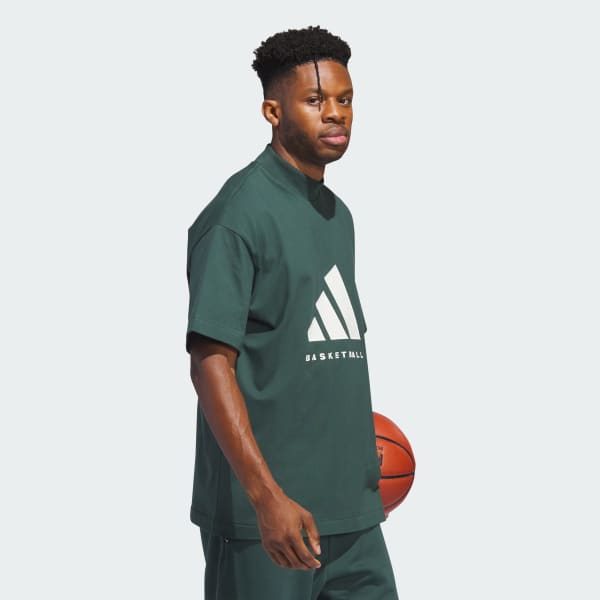 Verde T-shirt adidas Basketball 001