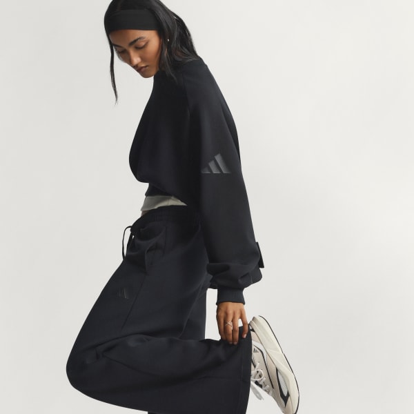 Zwart SOFT LUX STRAIGHT LEG BROEK