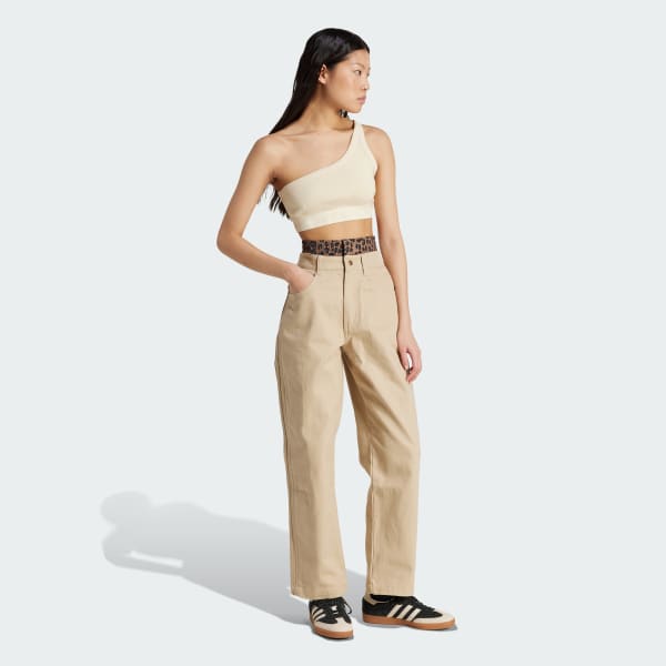 Branco Top Canelado One-Shoulder