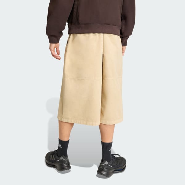 Beige SHORTS adidas EQUIPMENT DRILL DE DENIM