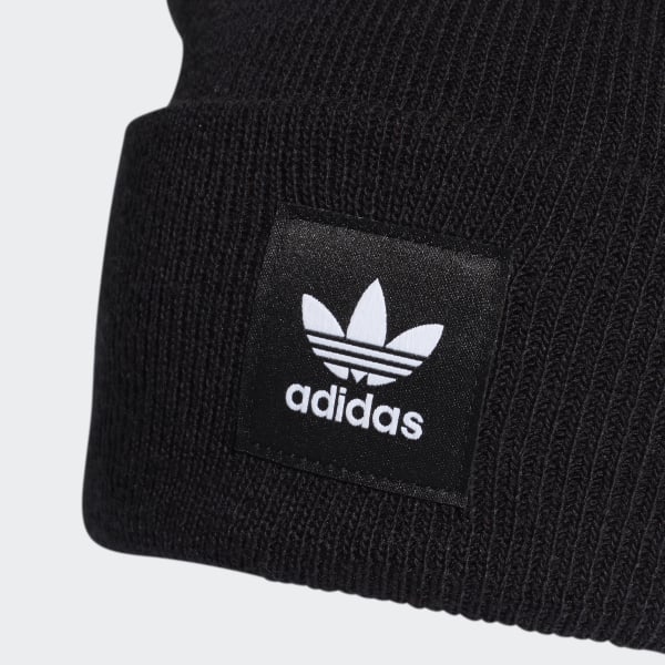 Đen Mũ beanie vành gập Adicolor